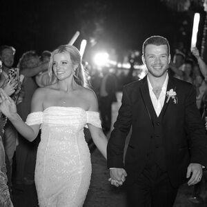 Meshki Priyanka Beaded Off-Shoulder Wedding Gown